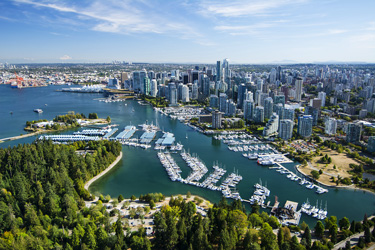 View of Coal Harbour in Vancouver, Canada