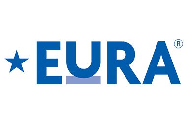 EURA logo - Blue text on white background