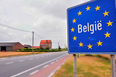 Belgium road sign